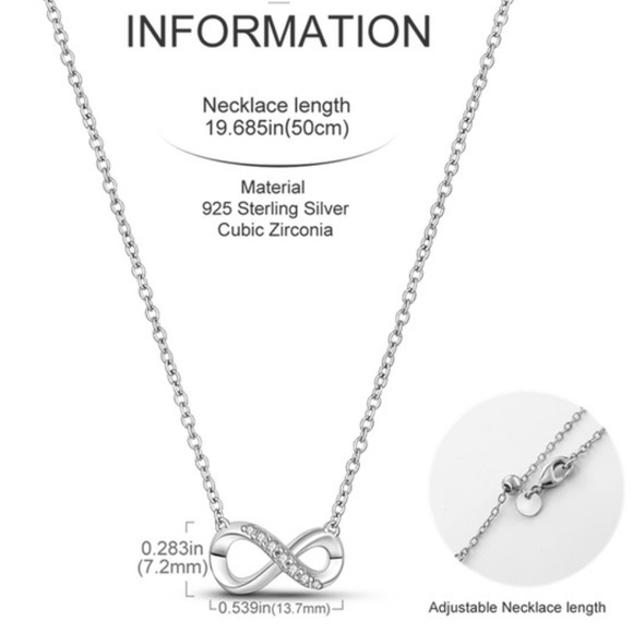 Infinity Silver Necklace - Picture 7 of 7
